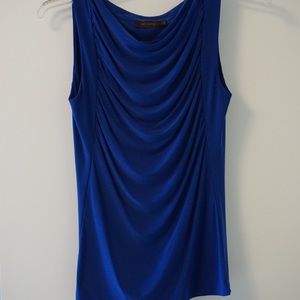 The Limited Blue Drape Tank